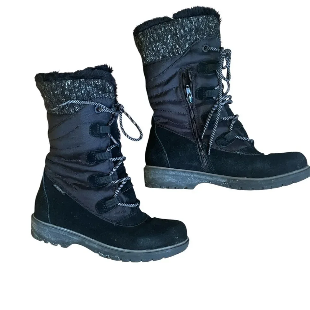 Bear Trap Winter Stay Dry System Women's Boots Size 7.5 Black